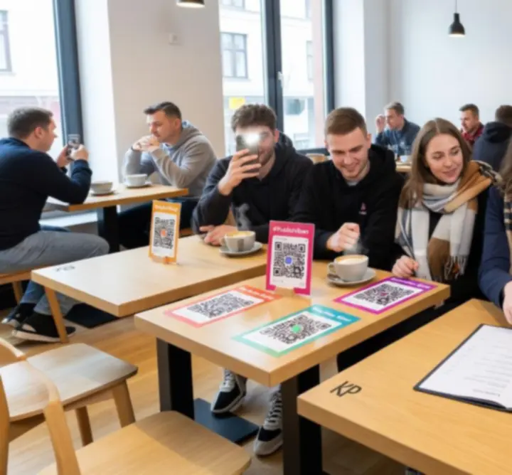 Kreatywne grafiki kampanii kawiarni przygotowane do mediów społecznościowych