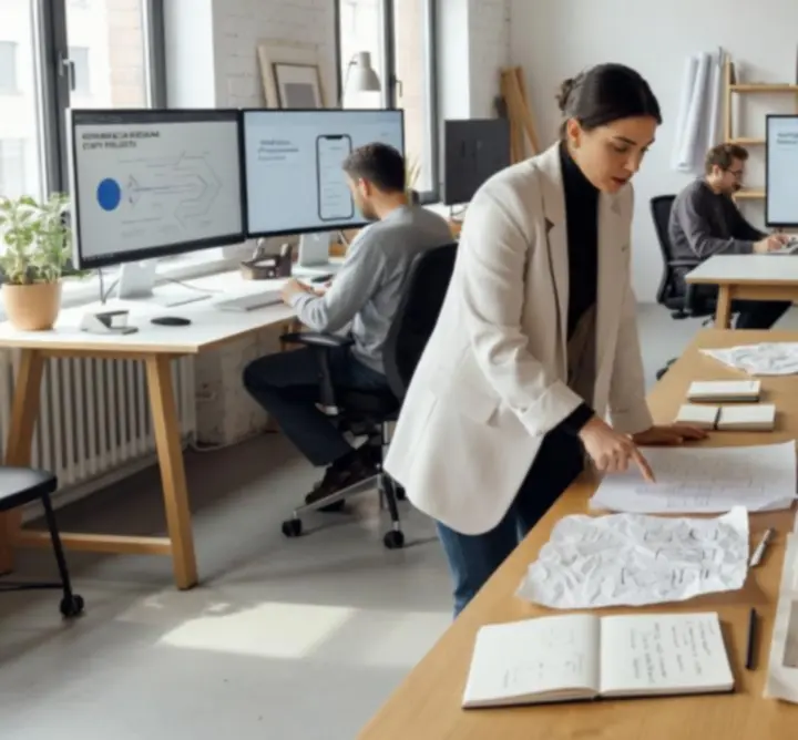 Schemat procesu projektowego studia MK WEK-GRAF Marcin Krawczyk od briefu do wdrożenia