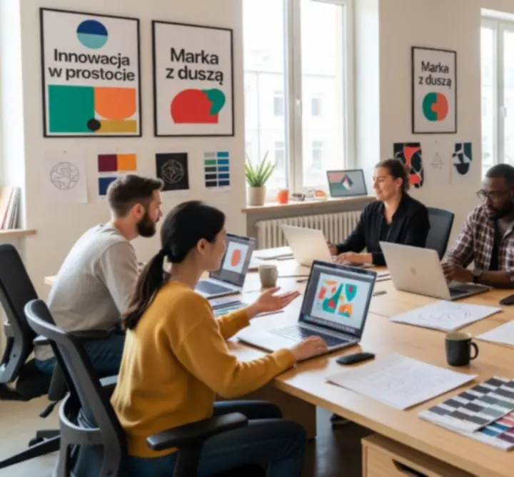 Zespół studia graficznego MK WEK-GRAF Marcin Krawczyk przy pracy nad projektami